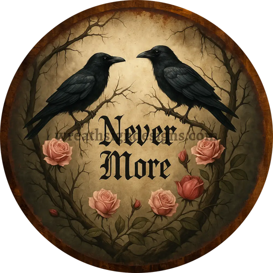 Never More Raven Halloween- Metal Sign MS-1283