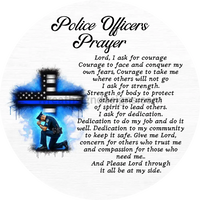 Police Officers Prayer. Metal Sign 6