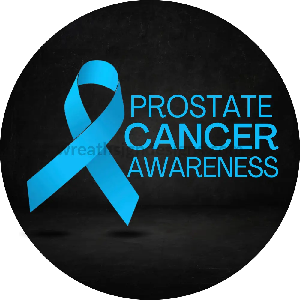 Prostate Cancer Awareness Ribbon- Awareness Square Metal Sign – Wreath ...