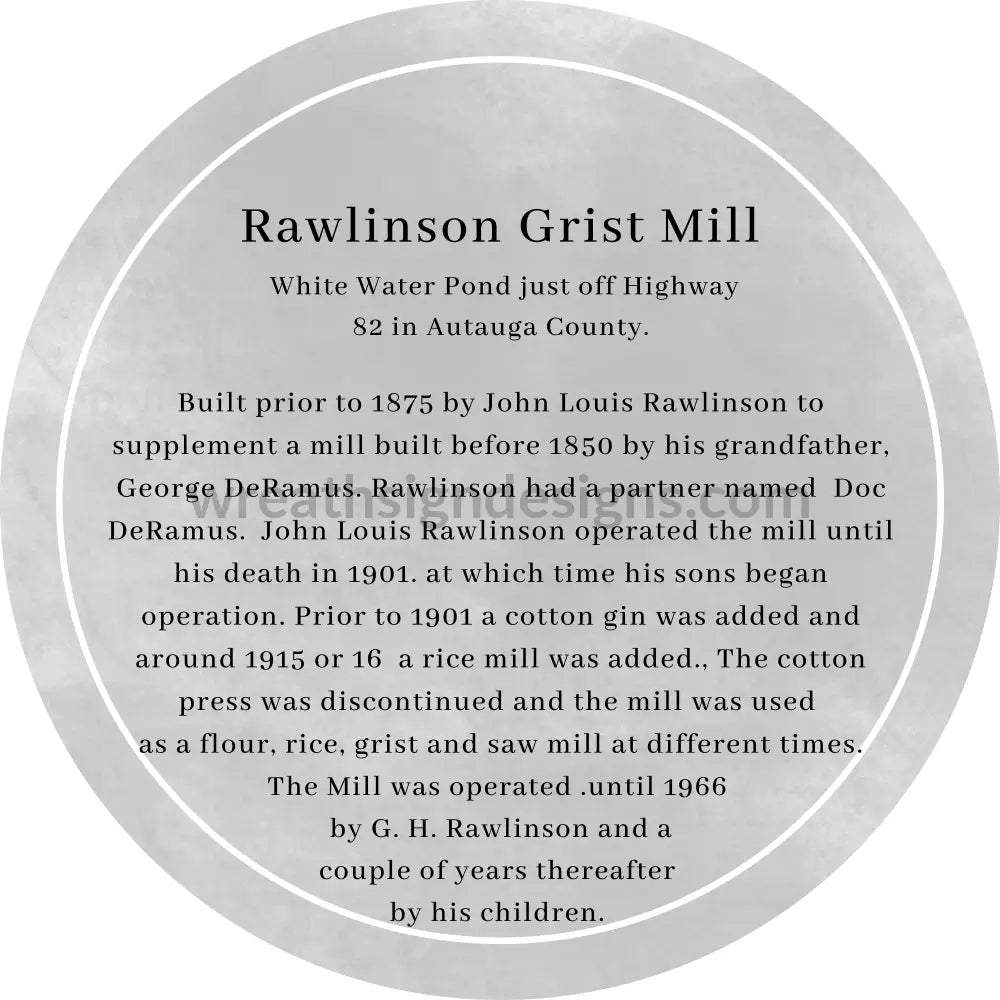 Rawlinson Mill Ornaments- Local Pickup