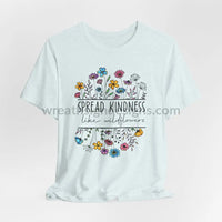 Spread Kindness Like Wildflowers - Unisex Jersey Short Sleeve Tee Heather Ice Blue / S T - Shirt