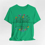 Spread Kindness Like Wildflowers - Unisex Jersey Short Sleeve Tee Heather Kelly / S T - Shirt