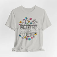 Spread Kindness Like Wildflowers - Unisex Jersey Short Sleeve Tee Silver / S T - Shirt