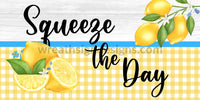 Squeeze The Day Lemon Summer Wreath Sign