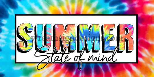 Summer State Of Mind- Tiedye Metal Sign