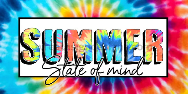 Summer State Of Mind- Tiedye Metal Sign
