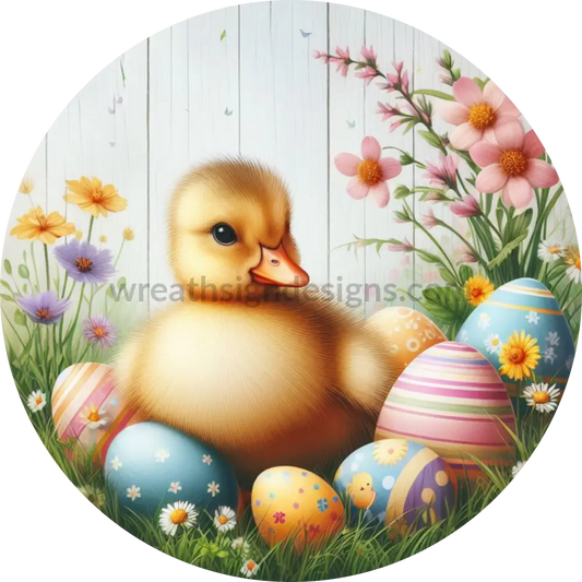 Sweet Baby Easter Chick-Metal Wreath Sign 6