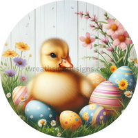 Sweet Baby Easter Chick-Metal Wreath Sign 6