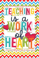 Teaching Is A Work Of Heart - Teacher Back To School Metal Wreath Sign