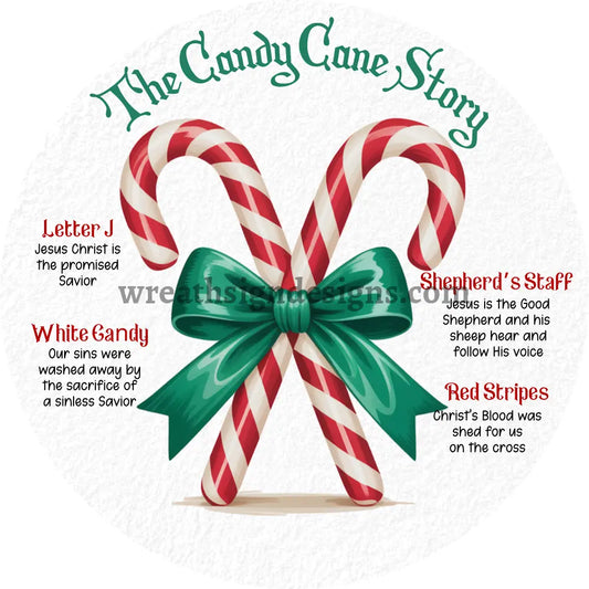 The Candy Cane Story- Christmas Wreath Sign MS-1617