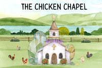 The Chicken Chapel 8X12 Metal Sign