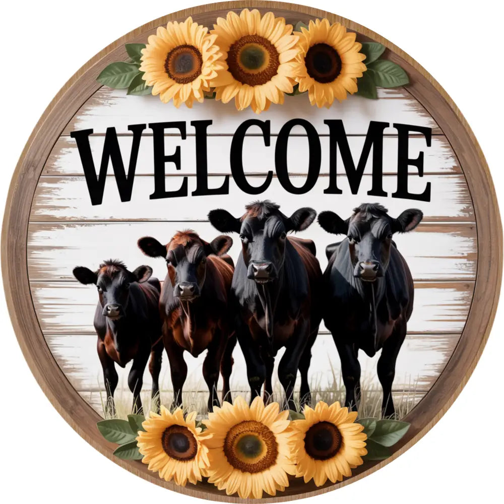Hey Y’all Smiling Cow Sign – Farmhouse Decor & Wreath Sign - Metal Wreath Sign - MS-1467 11.75’’