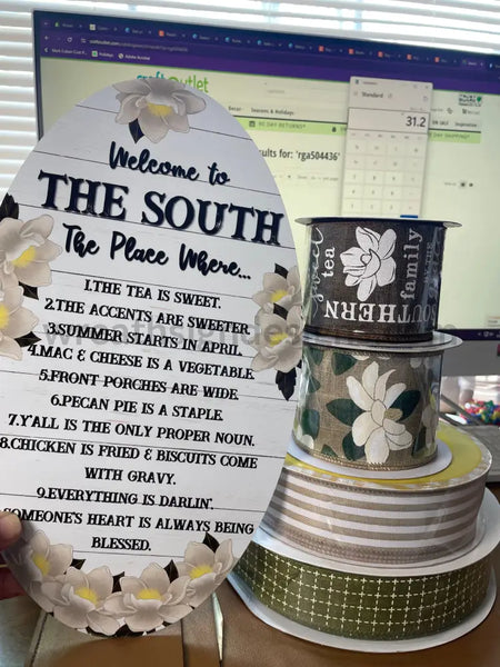 Welcome To The South Custom Sign Ribbon Kit - Limited Quantities