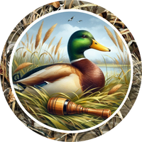 Jeanne Duck Hunting Metal Sign