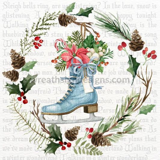 Winter Ice Skate- Metal Sign 8