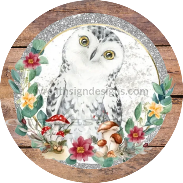 Woodland Owl- Round Metal Sign 6 Circle